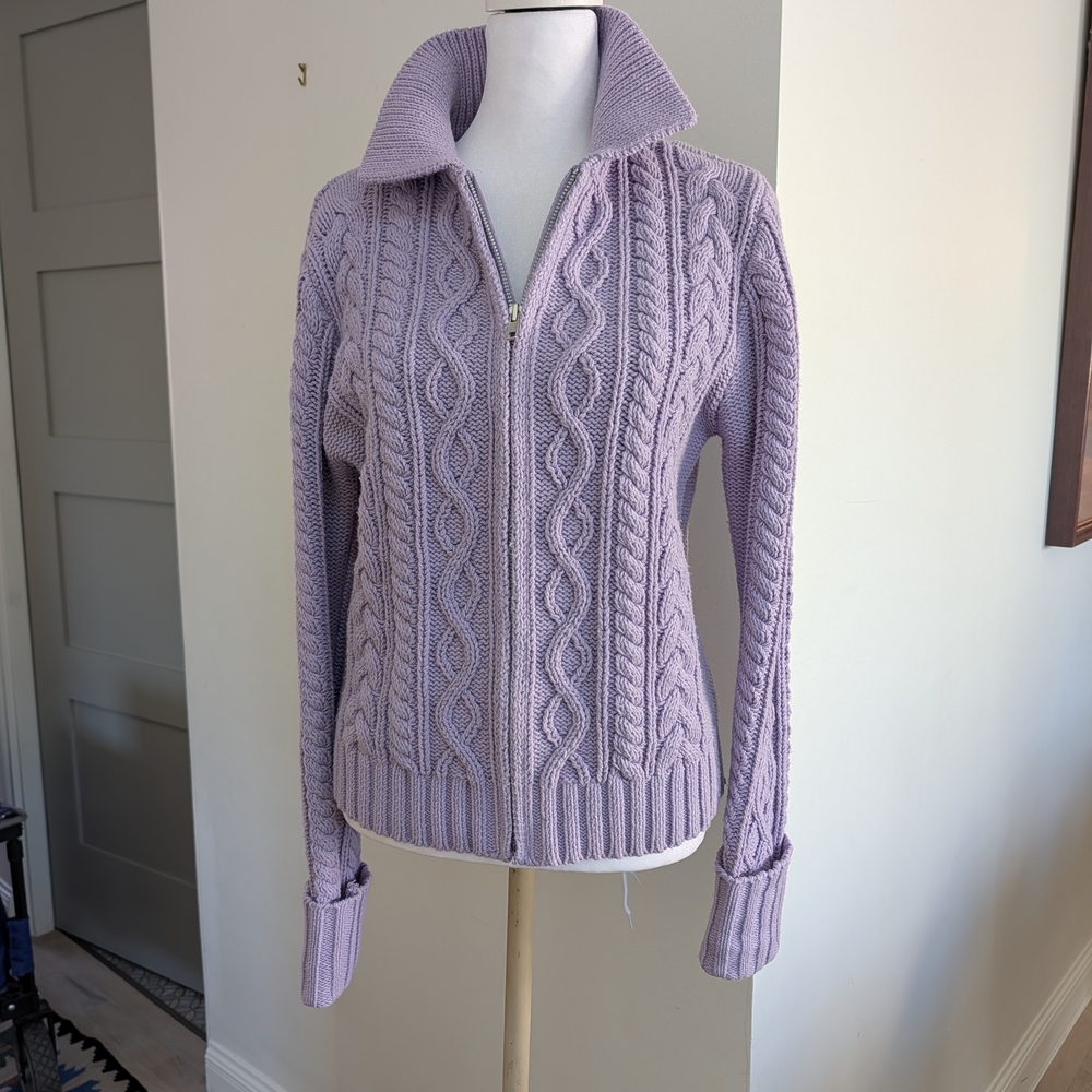 GAP Lavender Cable Knit Women's Sweater Sz. M